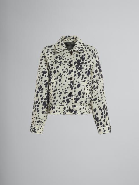 Marni DOUBLE-FACED HOUNDSTOOTH WOOL BOMBER JACKET
