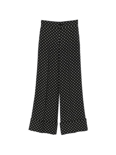 Valentino polka-dot cuffed trousers