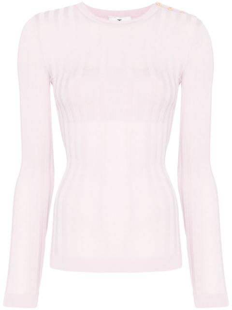 ELISABETTA FRANCHI sheer-detailed sweater