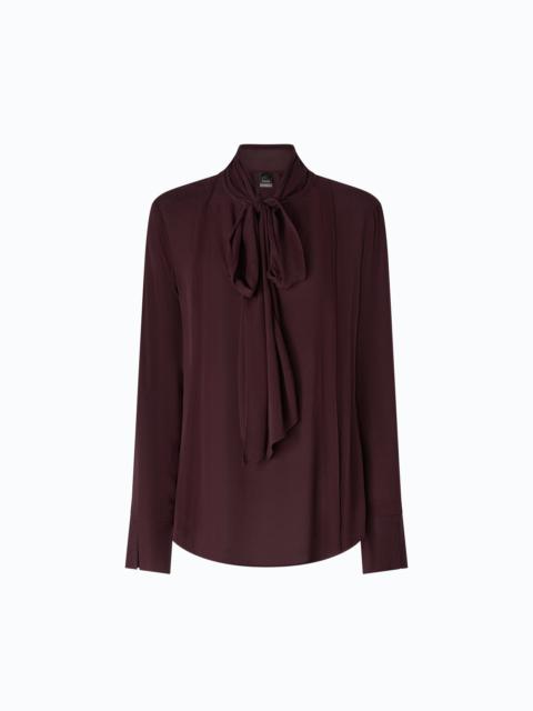 PINKO BLOUSE WITH SASH COLLAR