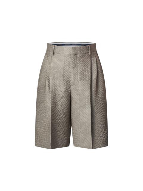 Louis Vuitton Damier Wool-Silk Tailored Wool-Silk Shorts