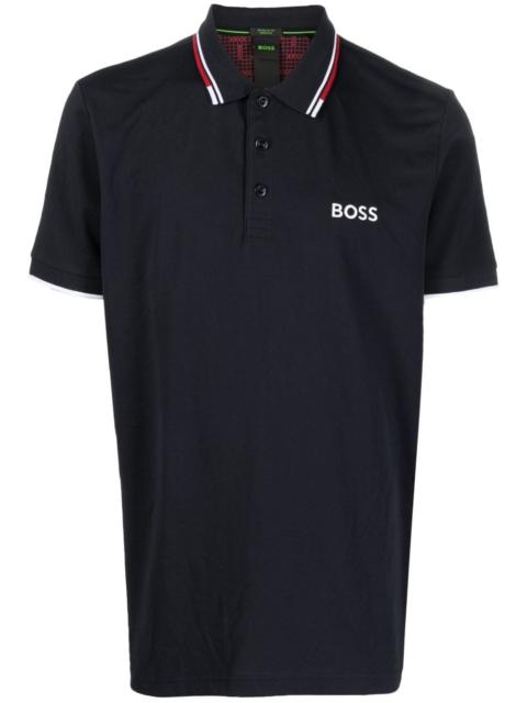 BOSS logo-embroidered polo shirt