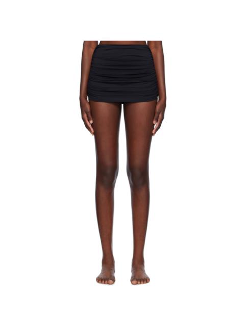 WARDROBE.NYC Black Ruched Bikini Bottoms