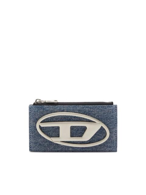 Diesel logo zip card holder