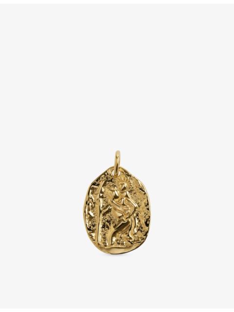 MONICA VINADER St Christopher 18ct Yellow-Gold Vermeil Pendant