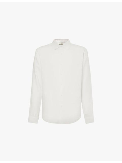 onia Air long-sleeve linen-blend shirt