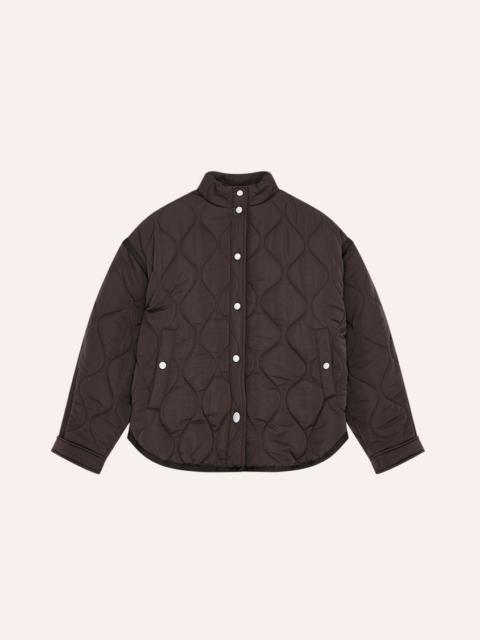 P.E NATION SURGE QUILT JACKET IN COFFEE