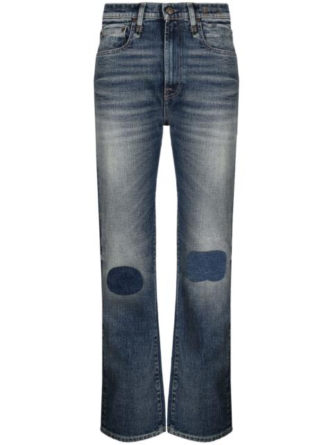 R13 high-waisted slim-cut jeans