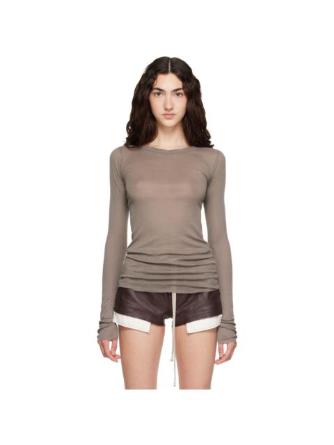 Rick Owens Gray Tower Rib LS T-shirt
