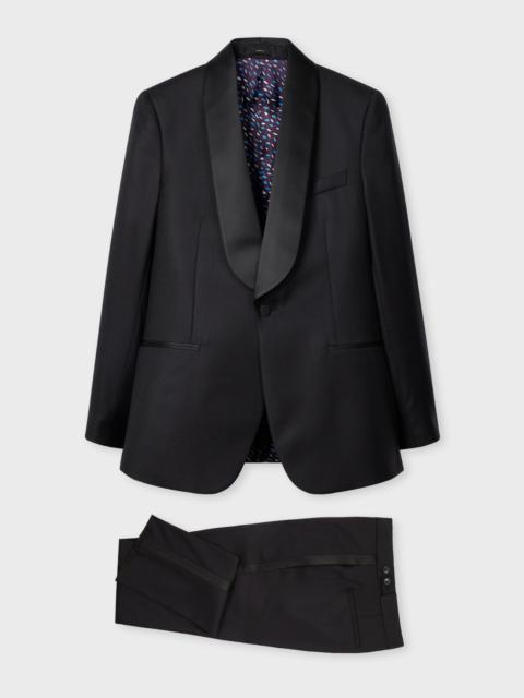 Paul Smith Black Wool-Silk Jacquard Evening Suit