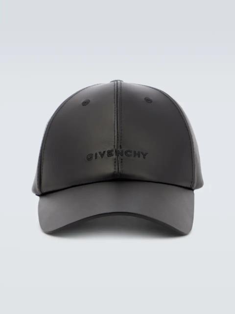 Givenchy Logo leather baseball cap