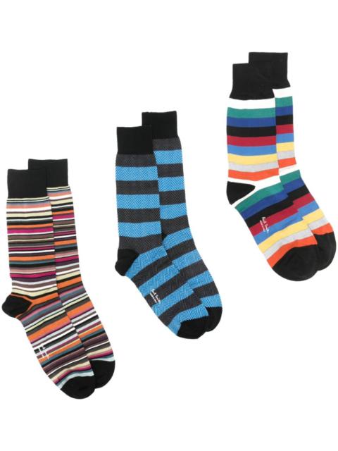 Signature stripe socks - three pack