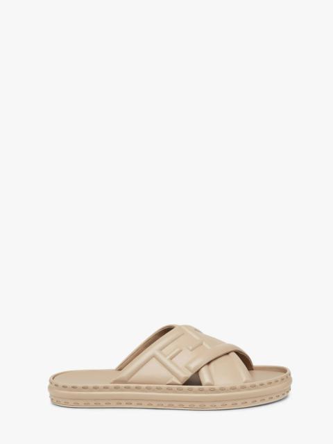 FENDI Beige leather sandals