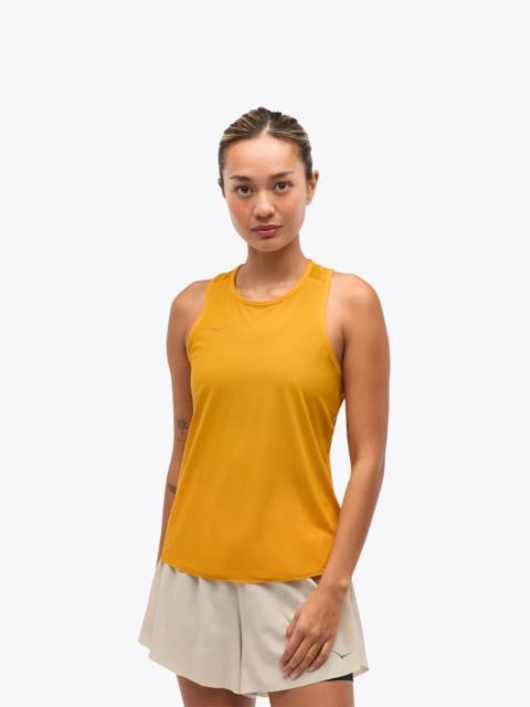 HOKA Women's Airolite Run Tank Top in Varsity Yellow