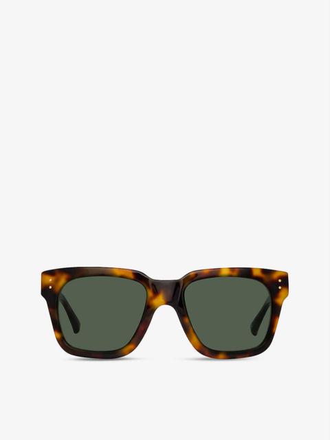 Max C95 square-frame acetate and 22ct gold-plated titanium sunglasses