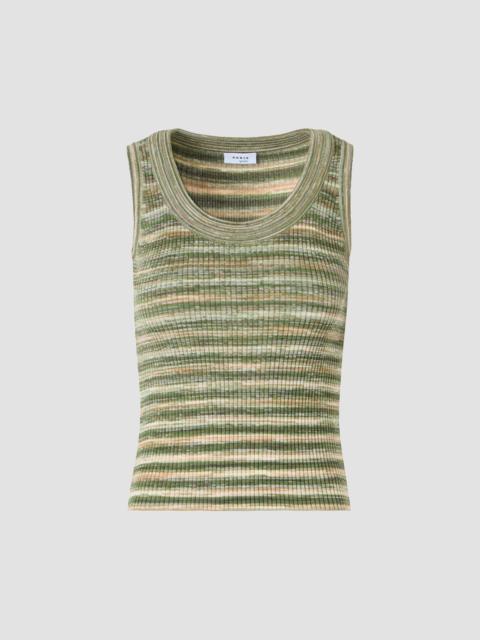 AKRIS Women's Space Dye Wool Tank - Green Multicolor