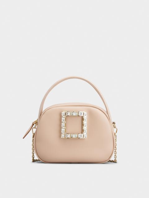 Roger Vivier Viv' Ladybug Strass Buckle Mini Bag in Leather