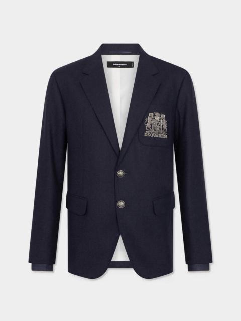 DSQUARED2 D2 COLLEGE RELAXED SHOULDER JACKET