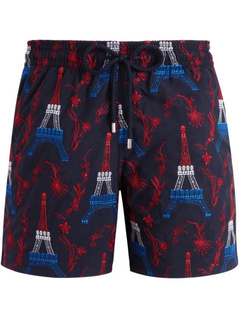 Men Swim Trunks Embroidered Poulpe Eiffel - Limited Edition