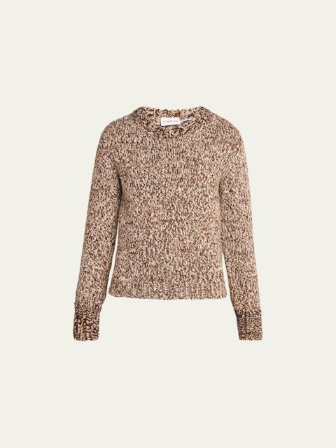 Moncler Marled Wool Crewneck Sweater