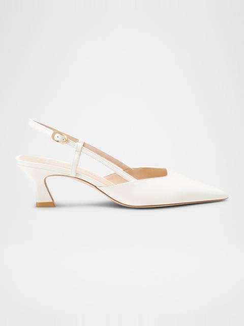 Stuart Weitzman 50mm Vinnie Leather Slingback Pumps