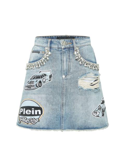 PHILIPP PLEIN Stones Cars Racing skirt