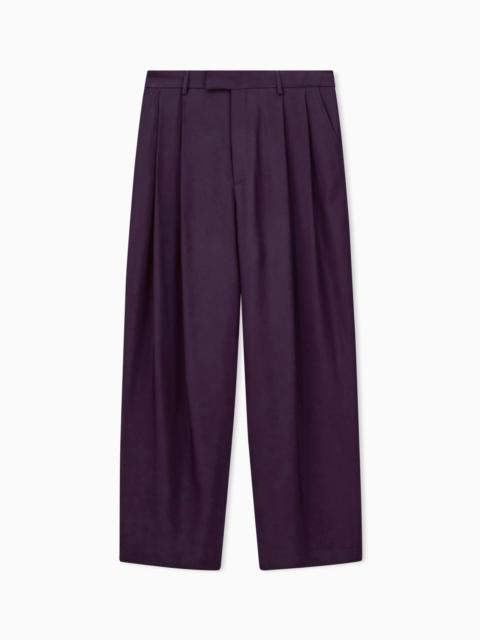 GIORGIO ARMANI TROUSERS OVERSIZED FIT IN SOLID PURE VISCOSE TWILL