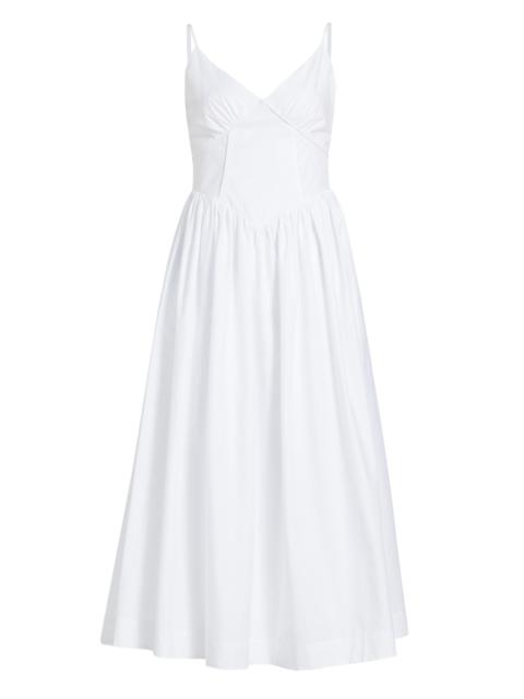 NICHOLAS Women's Becker Princess Waist Midi-Dress - White