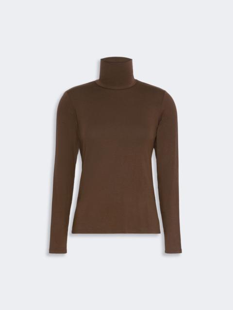 WEEKEND Max Mara MULTIF Slim-fit top in stretch viscose jersey - DARK BROWN