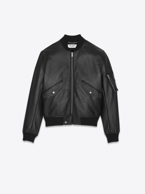 SAINT LAURENT bomber jacket in lambskin