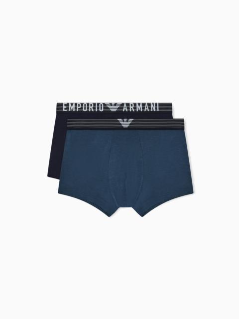 EMPORIO ARMANI TWO-PACK OF ASV SOFT-TOUCH VISCOSE BOXER BRIEFS