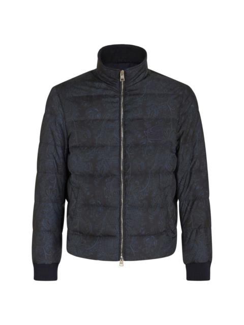 paisley-print padded jacket