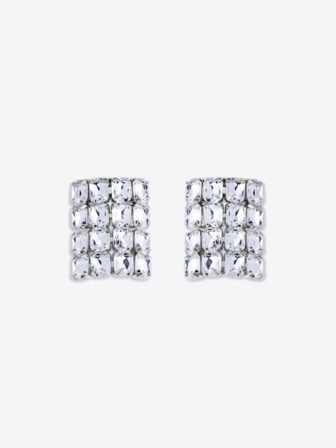 AREA CRYSTAL PAVE EARRINGS