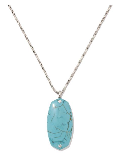 KENDRA SCOTT Danielle Riveted Silver Long Pendant Necklace