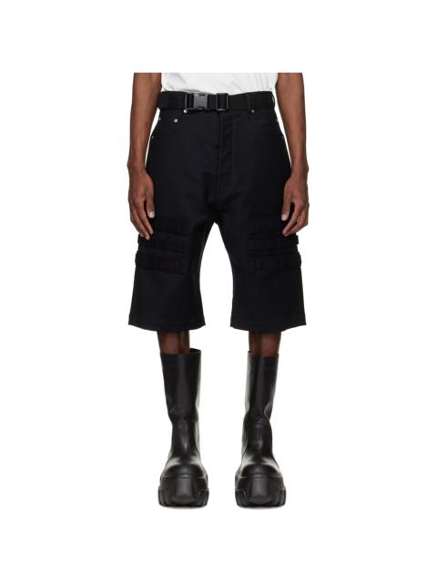 Rick Owens Black Temple Cargo Geth Shorts