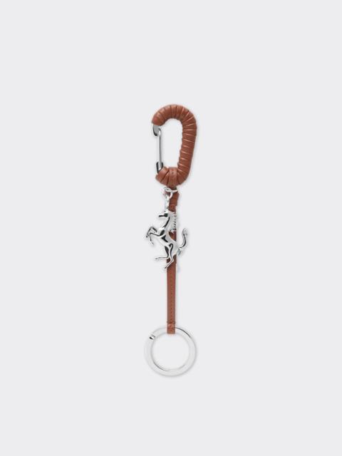 Ferrari Metal and leather keyring with charm