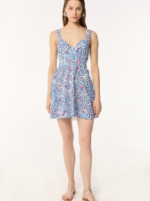 Poupette St Barth Mini Dress Coco - Blue Wings Flower