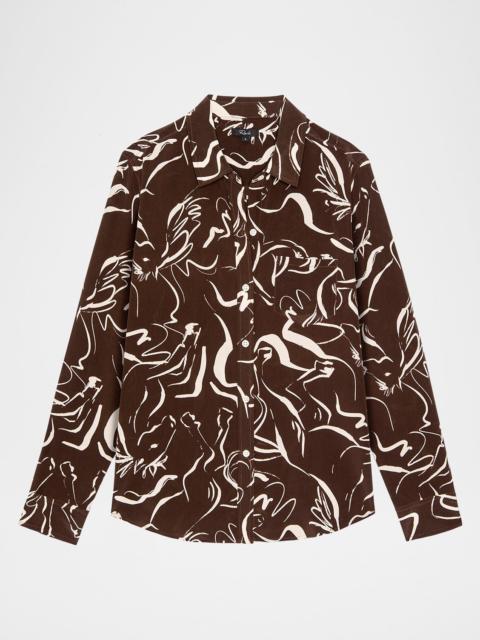 Rails Kate Silk Long-Sleeve Blouse