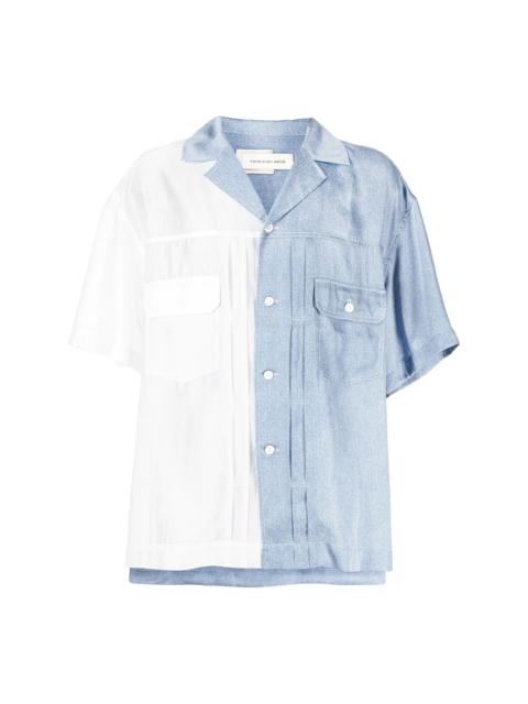 FENG CHEN WANG transparent-panel camp collar shirt