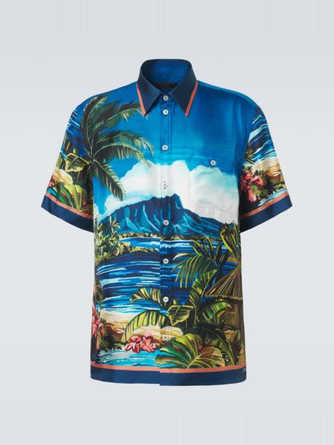 Dolce & Gabbana Printed silk twill shirt