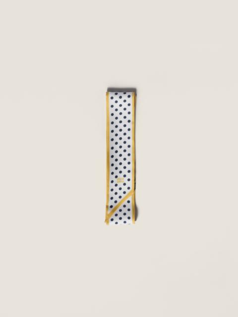 Miu Miu Printed twill scarf