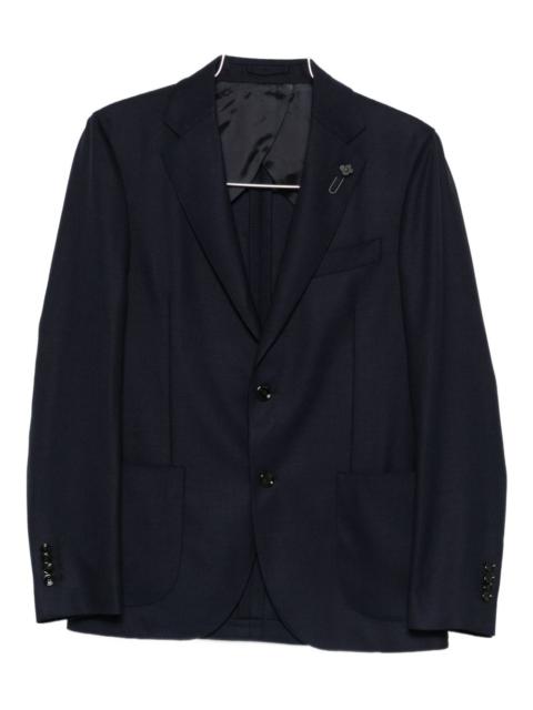 LARDINI virgin wool single-breasted blazer