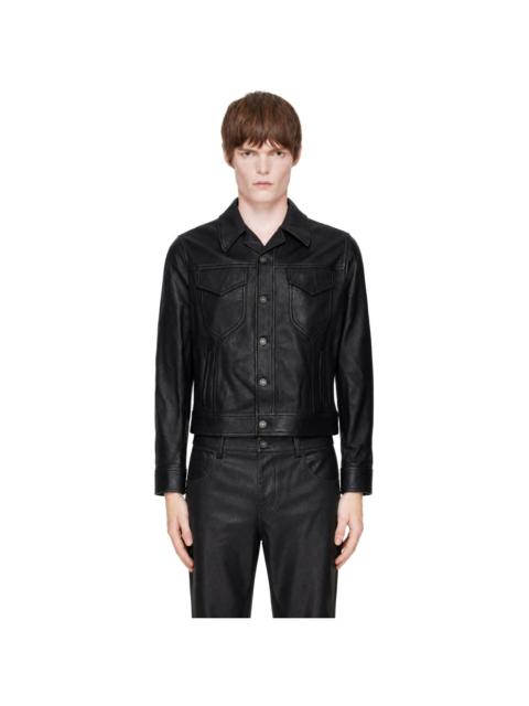 AMIRI Black Vintage Cut Leather Jacket