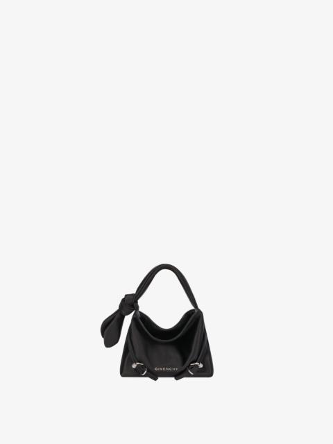 NANO VOYOU BAG IN SATIN WITH BOW DETAIL