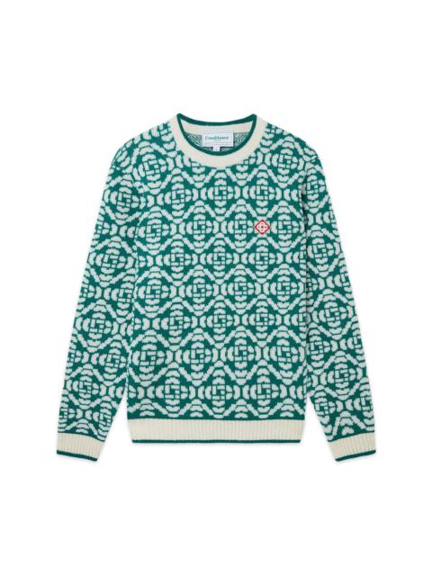 CASABLANCA Green Monogram Jumper