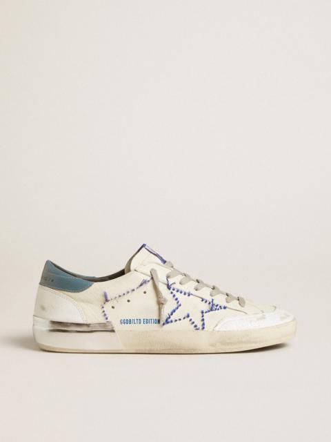 Golden Goose 냅파의 Men’s Super-Star LTD, 자수 스타와 가죽 힙 탭