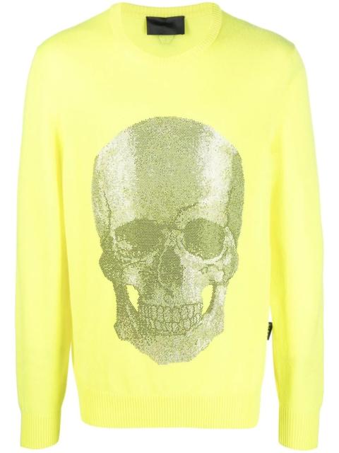 Skull logo knitted sweater