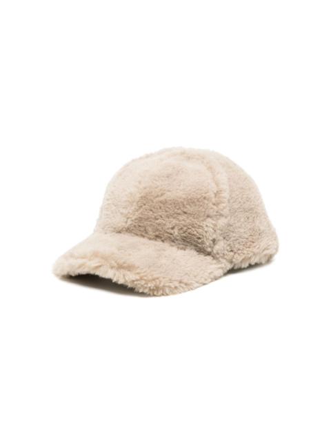 faux-fur baseball cap