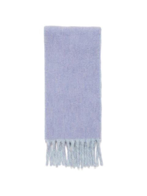 Acne Studios fringed logo scarf