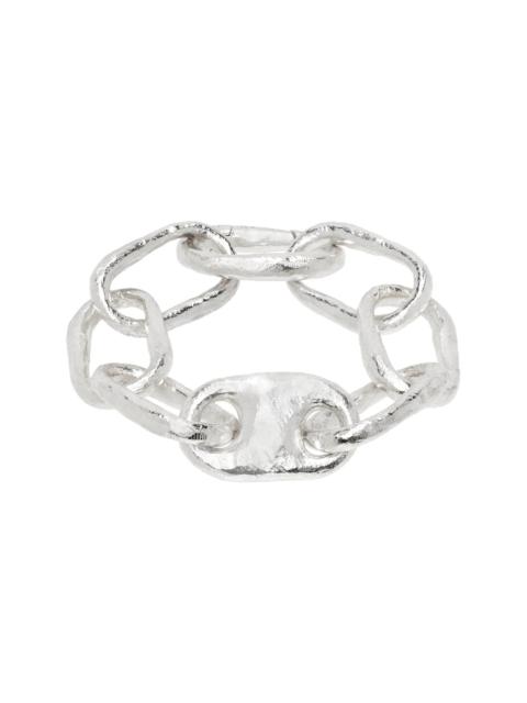 Parts of Four Silver Roman Small Link Bracelet